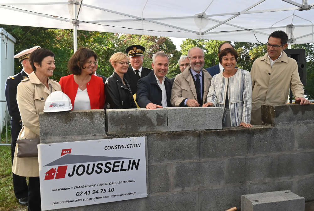 Pose de la première du futur bâtiment Centrale Nantes - ENSM