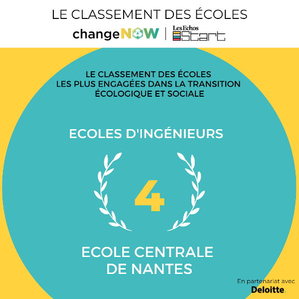 Centrale Nantes à la 4e place du classement des écoles d'ingénieurs les plus engagées dans la transition écologique et sociale