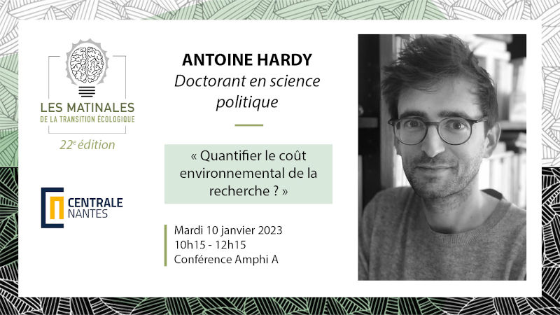 Matinales de la transition écologique le 10 janvier 2023 avec Antoine Hardy