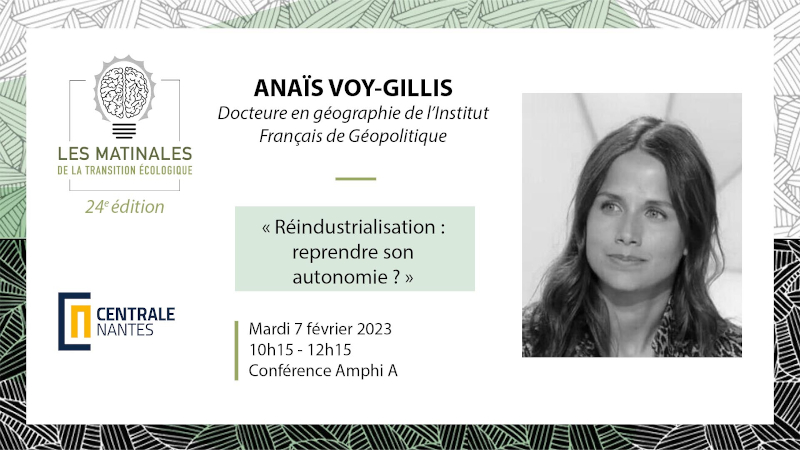 Matinale de la transition écologique du 7 février : Anaïs Voy-Gillis