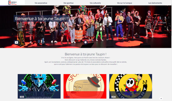 Site alpha : le site des clubs et assos de Centrale Nantes