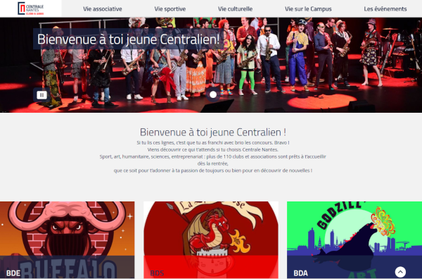Site alpha : le site des clubs et assos de Centrale Nantes