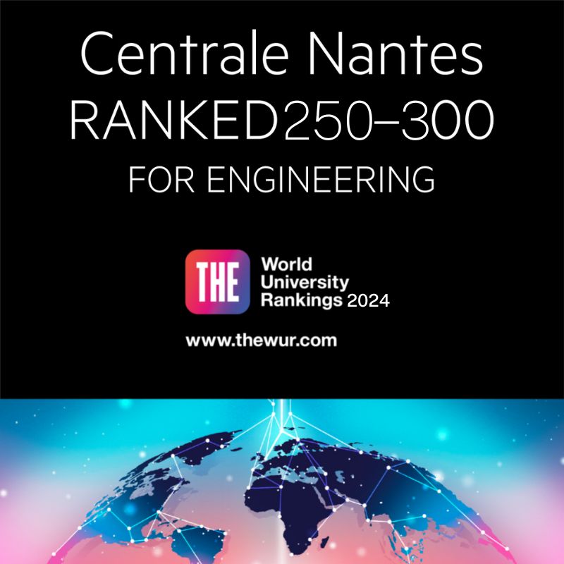 THE World UniversityRankings 2024 : Centrale Nantes Ranked 250-300 for engineering 