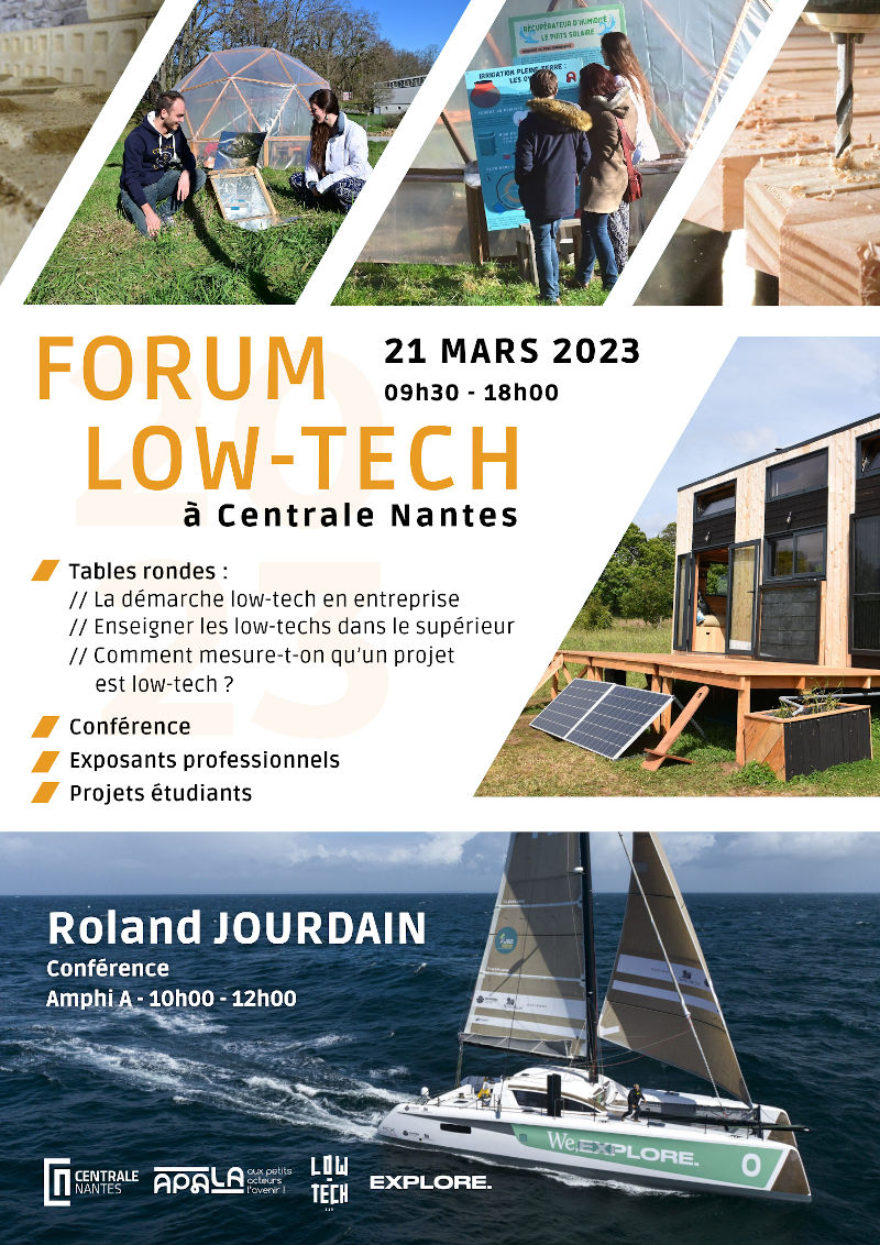 Forum low tech à Centrale Nantes le 21 mars