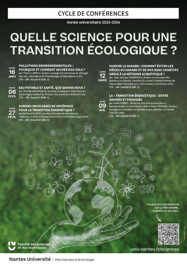 Affiche cycle de conférences : Quelle science pour une transition écologique ?
