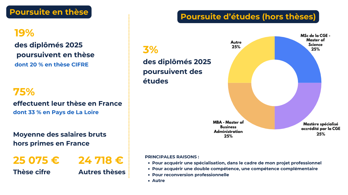 Infographie : poursuite en thèse