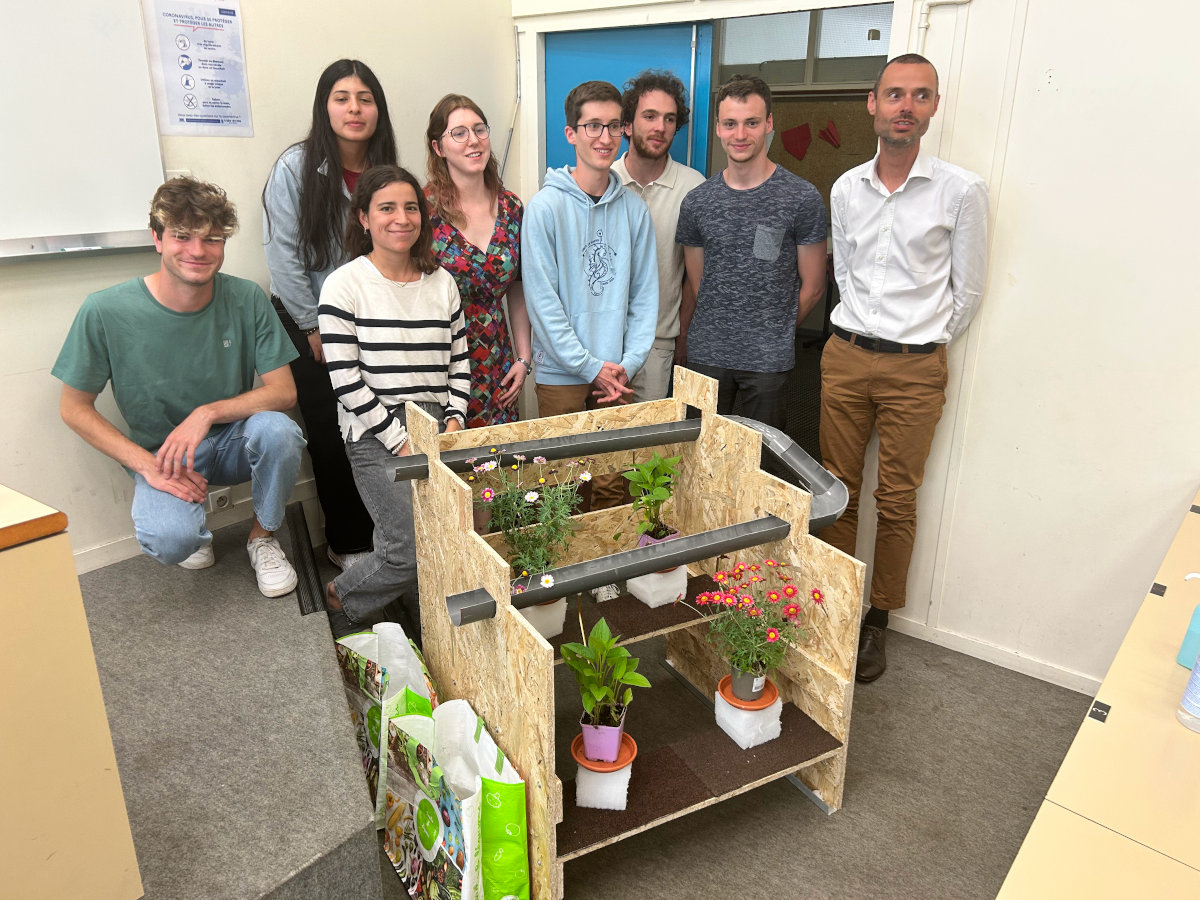 Challenge Réemploi  Veolia x Articonnex x Centrale Nantes : module de serre pour ranger des pots