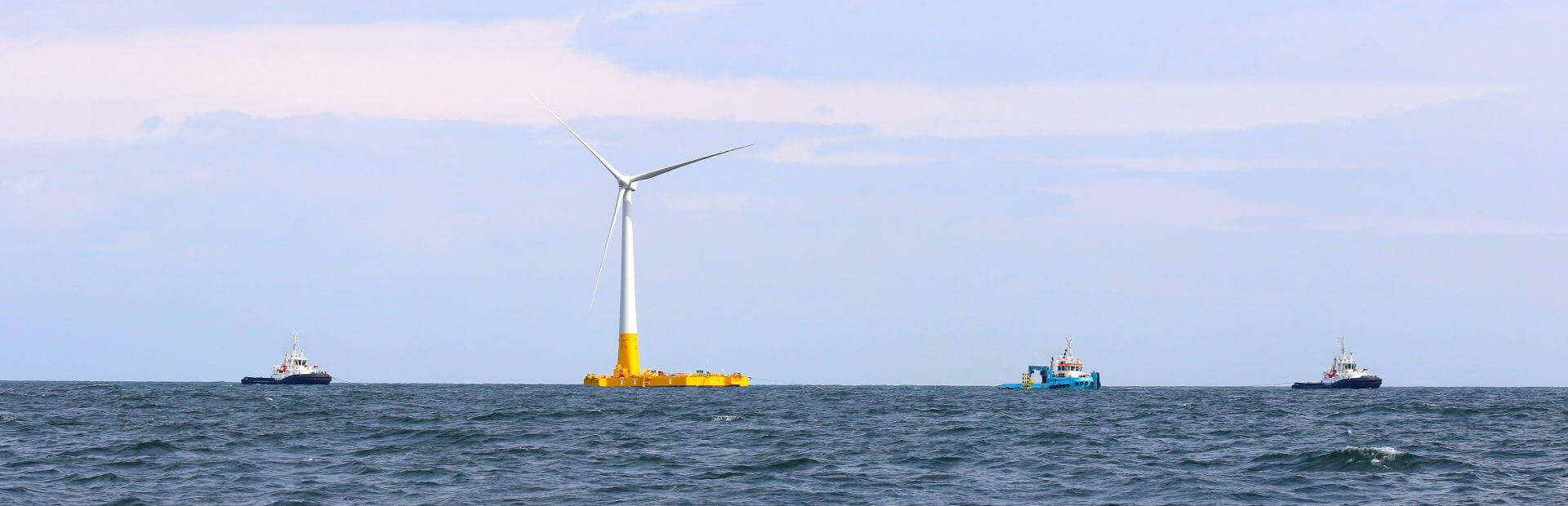 Photo de l'éolienne en mer Floatgen