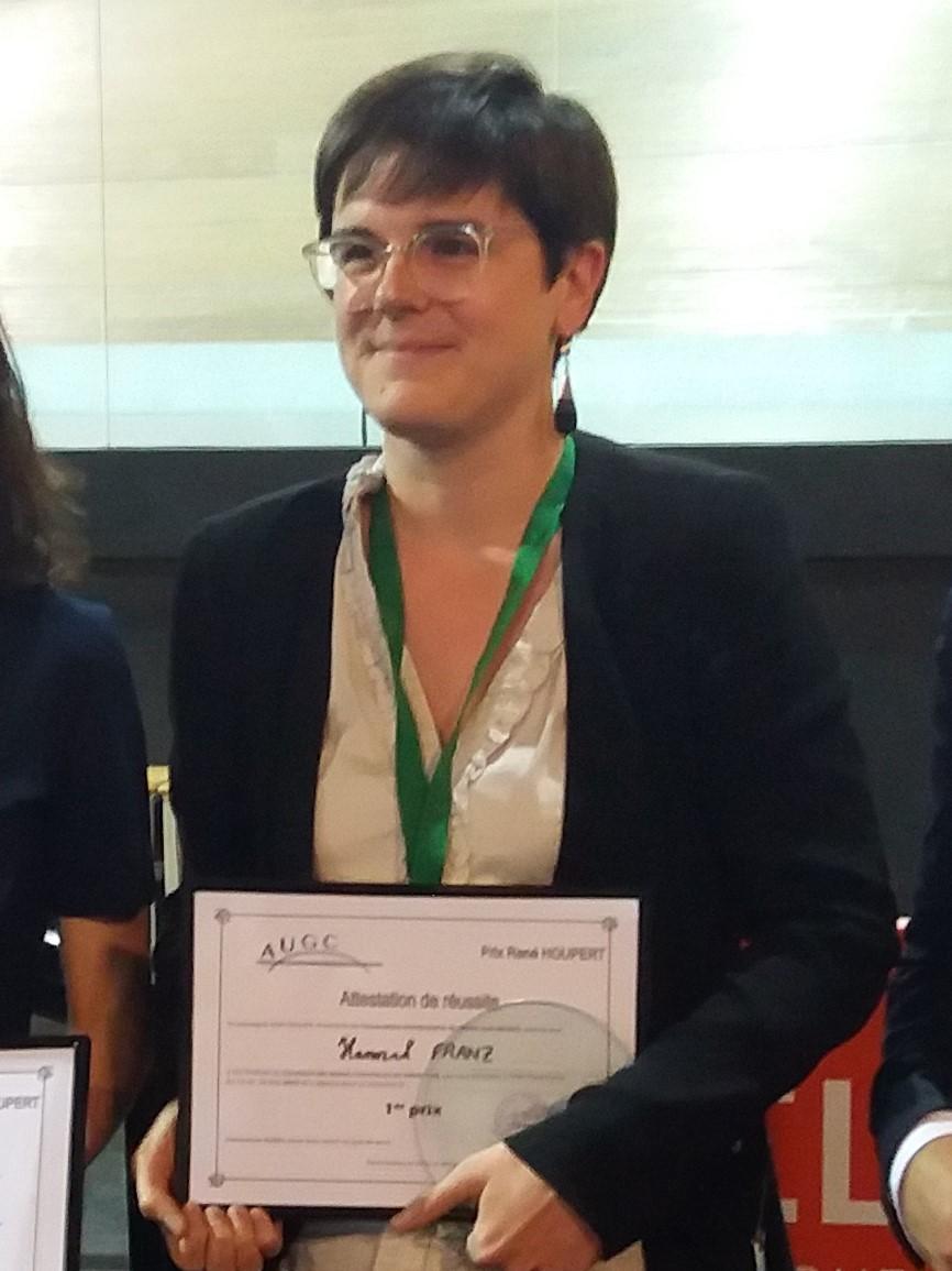 Hanna Franz reçoit le 1er Prix René Houpert