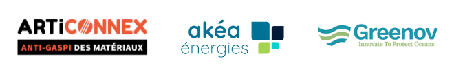 Articonne - Anti gaspi des matériaux; akéa énergies; Greenov - Innovate to protect oceans