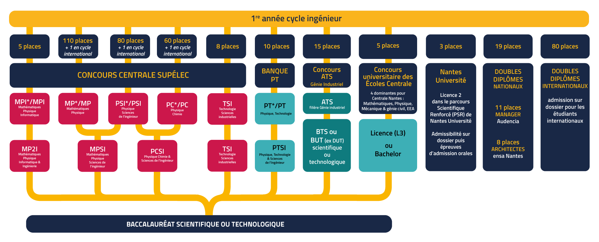 places offertes à centrale nantes - programme ingénieur 2023