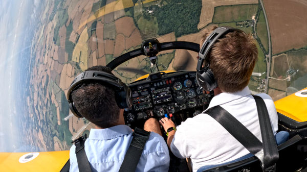Rafic pendant un vol dans un Slingsby Firefly 