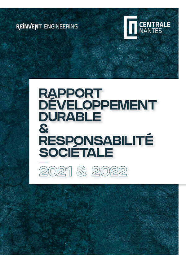 Couverture du rapport développement durable et responsabilité sociétale 2021 / 2022