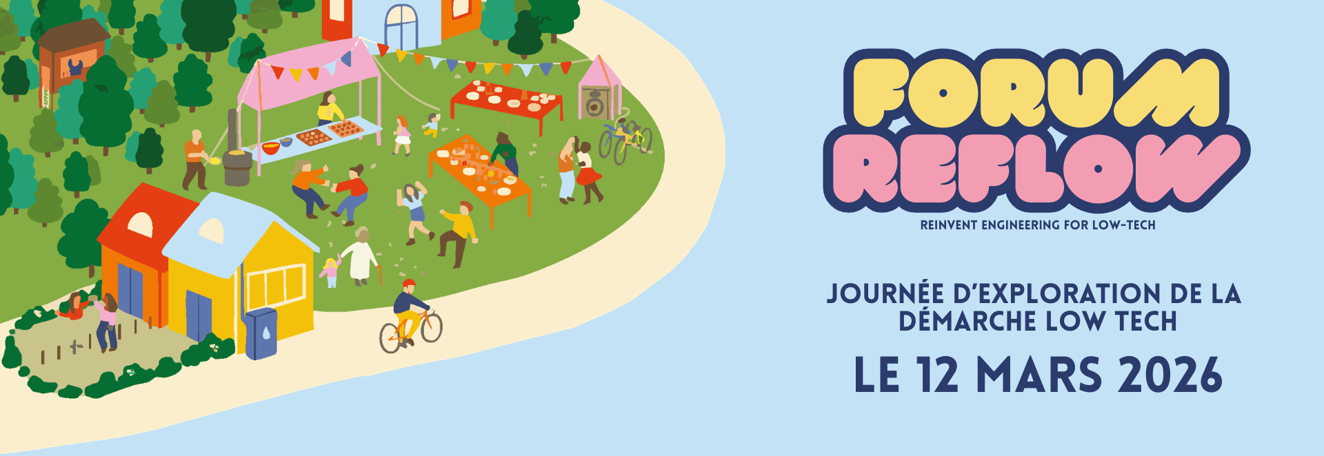 Forum Reflox - reinvent engineering for low-tech. Journée d'exploration de la low-tech. Le 12 mars 2026.