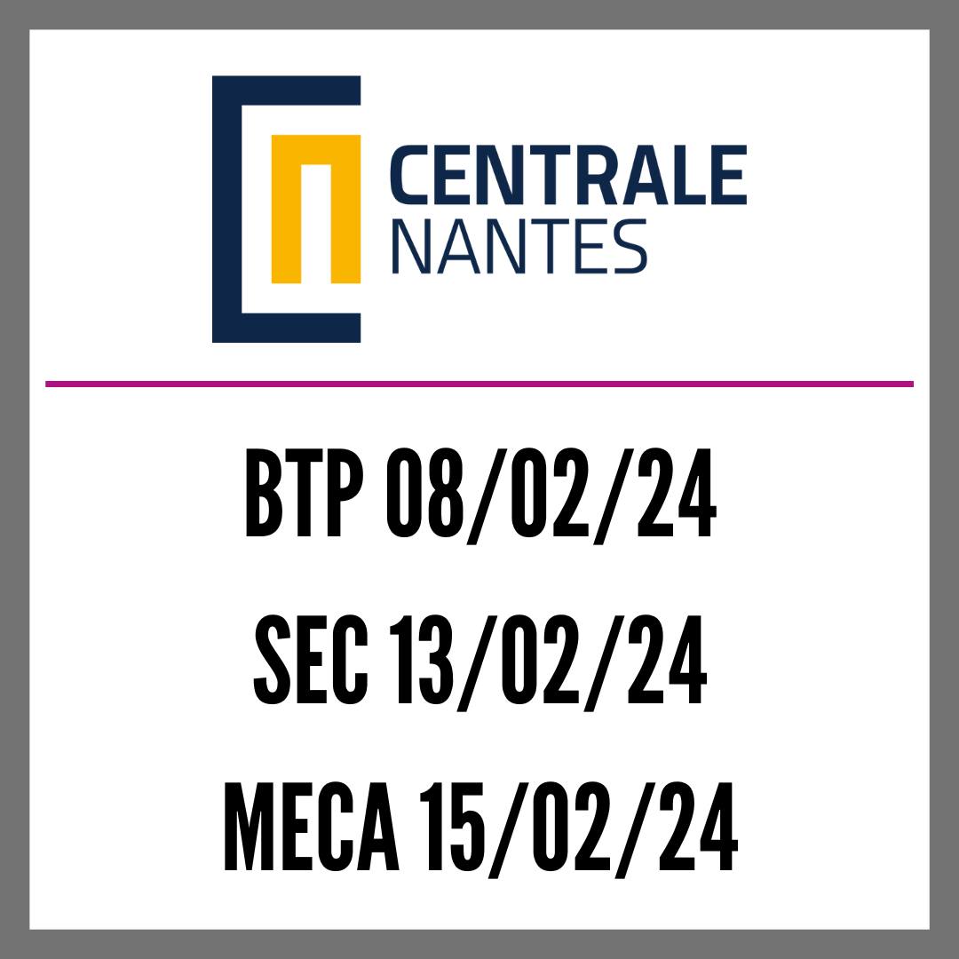 Bâtiment Travaux Publics le 08 février - Systèmes Embarqués Communicants le 13 février - Mécanique le 15 février